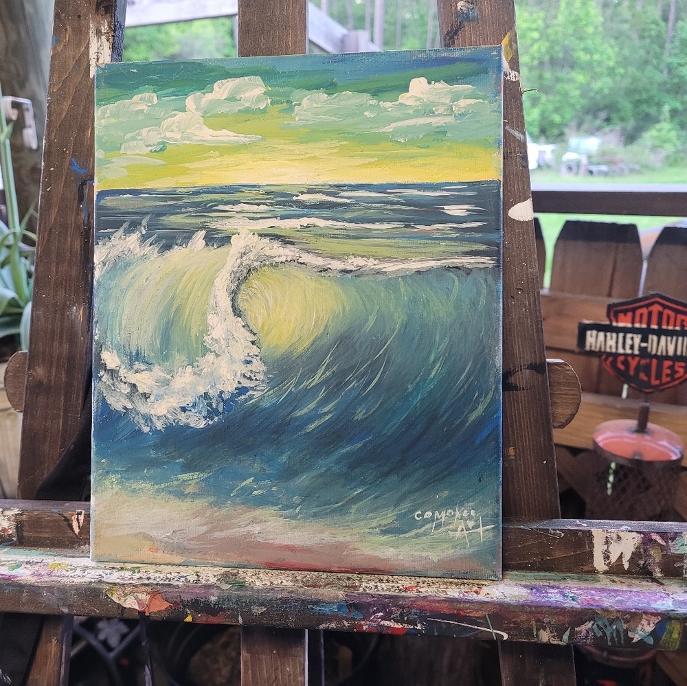 Glowing Wave original painting
